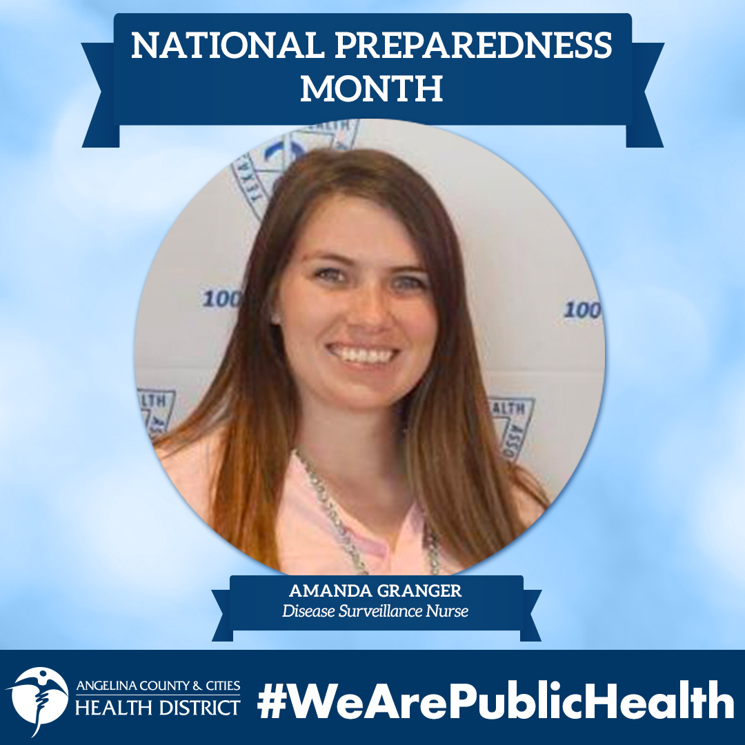 Amanda Granger is pictured in a National Preparedness Month graphic.